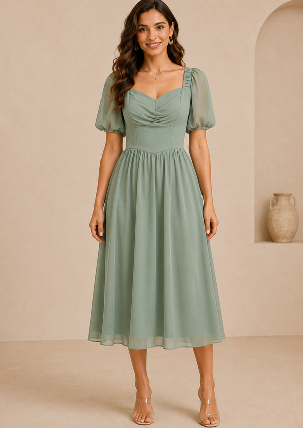 LS Sage Whisper Midi Dress