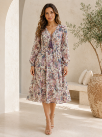 LS Meadow Bloom Tassel Midi Dress