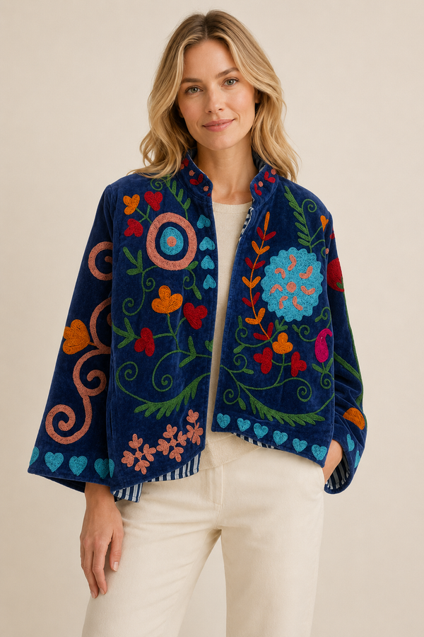 LS Midnight Garden Embroidered Velvet Jacket