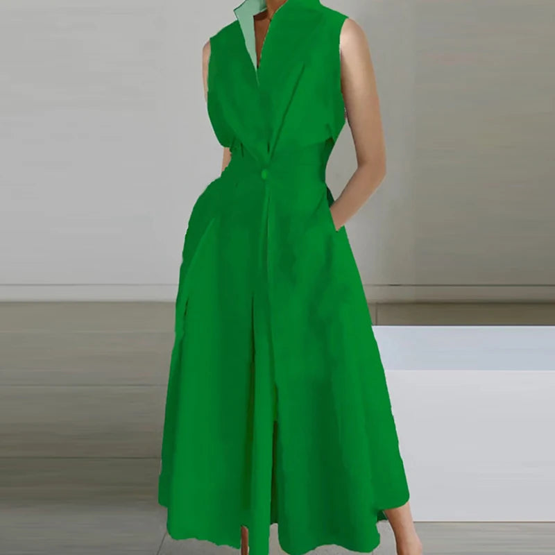 2023 Summer Chic Women Print Long Dress Casual Loose Short Sleeve Lady Party Dress Streetwear V Neck Holiday Club Dress Vestidos